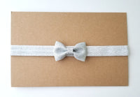 Little Silver Bow Headband