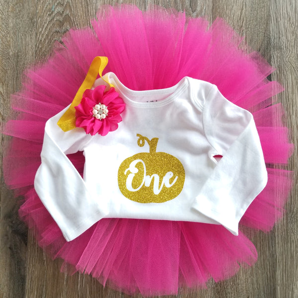 Pumpkin 1st Birthday Outfit - LoliBean