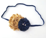 Gold & Navy Headband