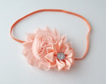 Peach Headband, Peach Newborn Headband - LoliBean