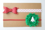 Holiday Headband Set, Set of 2 Christmas Headbands - LoliBean