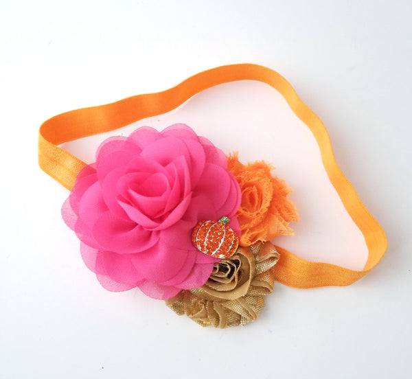 Pumpkin 1st Birthday Headband