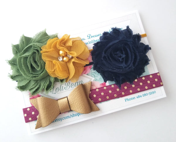 Autumn Headbands, Fall Headband Set - LoliBean