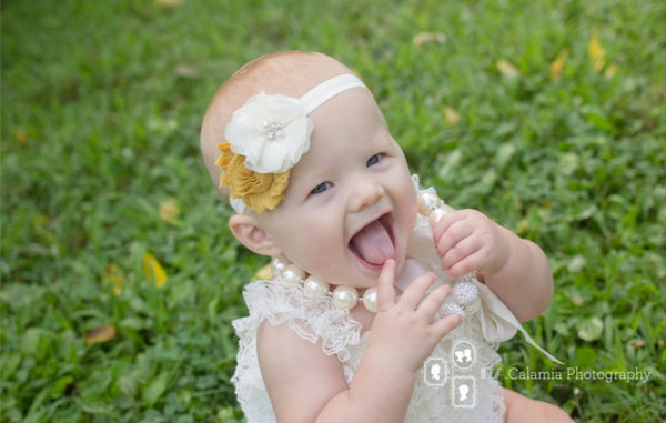 Gold and Ivory Headband - LoliBean