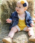 Navy Blue and Mustard Headband - LoliBean