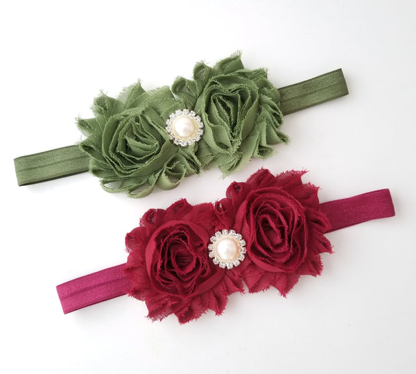 Olive Green or Burgundy Headband - LoliBean
