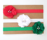 Holiday Headband Set, Set of 3 Christmas Headbands