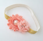 Peach & Gold Headband
