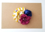 Mustard, Berry and Navy Blue Hair Clip