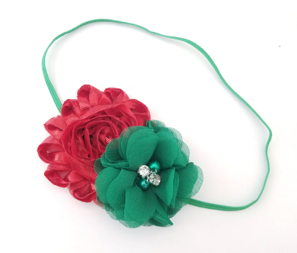 Red & Green Christmas Headband