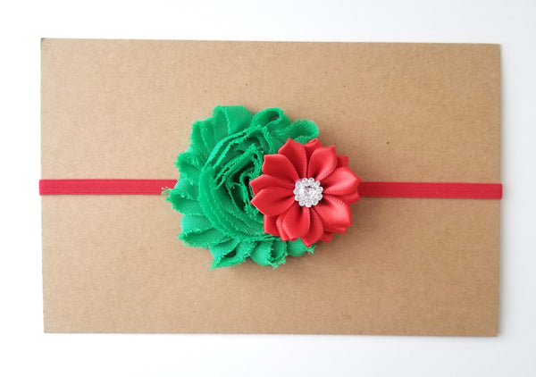 Green & Red Christmas Headband