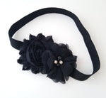 Black Shabby Chic Headband