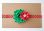 Green & Red Christmas Headband