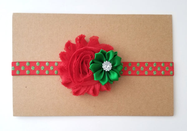 Red & Green Christmas Headband
