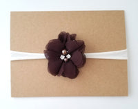 Brown and Ivory Nylon Headband