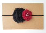 Black & Burgundy Headband