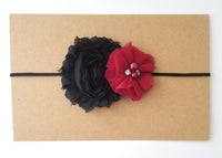 Black & Burgundy Headband