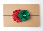 Green & Red Holiday Headband