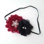 Burgundy & Black Holiday Headband
