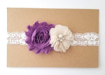 Plum & Ivory Lace Headband
