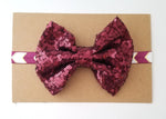 Burgundy & Gold Headband