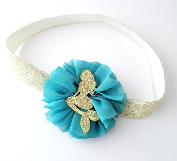 Teal & Gold Mermaid Headband