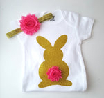 Easter Bunny Bodysuit and Matching Headband