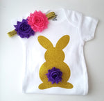 Easter Bunny Bodysuit and Matching Headband