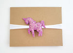 Pink and White Unicorn Headband