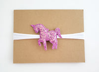 Pink and White Unicorn Headband
