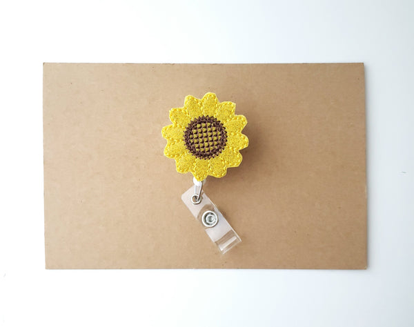 Sunflower Badge Reel