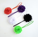 Set of 5 Skinny Elastic Headbands in Halloween Colors