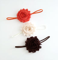 Set of 3 Fall Baby Headbands or Hair Clips