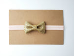 Peach & Gold Bow Headband