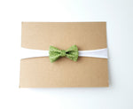 Mini Green Sparkle Bow Headband