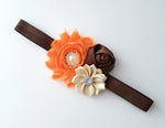 Brown & Orange Thanksgiving Headband