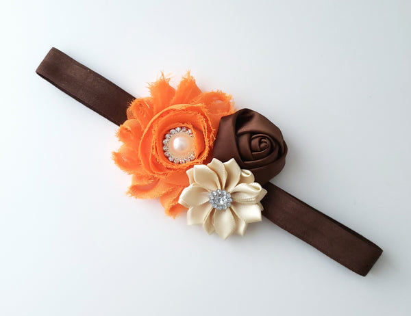 Brown & Orange Thanksgiving Headband
