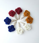 Felt Flower Hair Clips