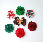 Set of 7 Holiday Hair Clips