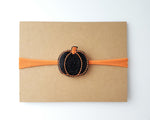 Black and Orange Pumpkin Headband