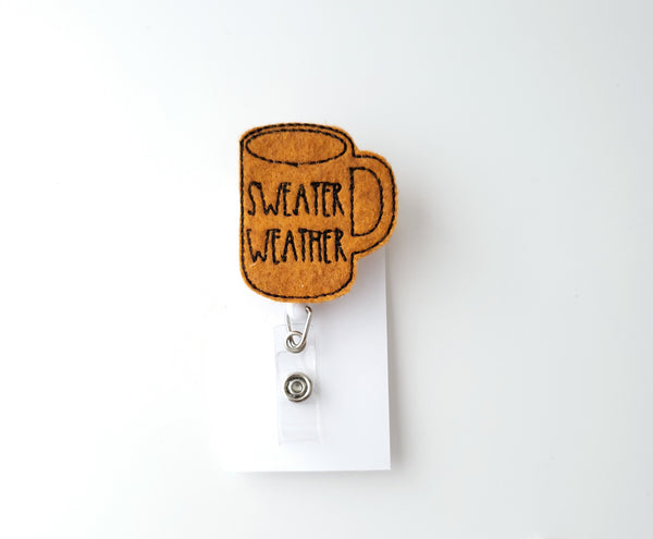 Sweater Weather Badge Reel
