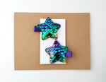 Reversible Sequin Star Hair Clips