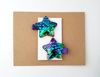 Reversible Sequin Star Hair Clips