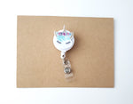 Unicorn Retractable Badge Reel, Nurse Badge
