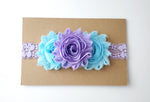 Aqua and Lavender Lace Headband