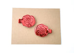 Red Rose Felti Hair Clips, Baby Hair Clips