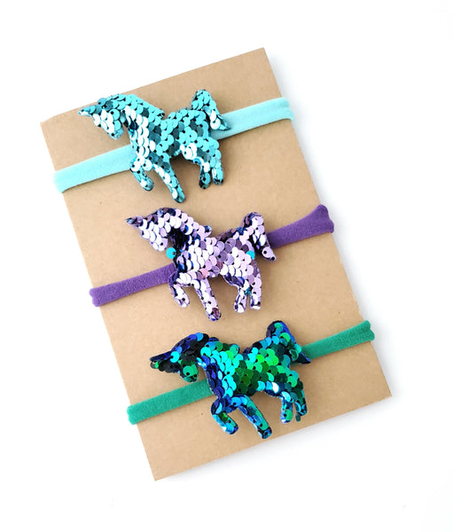Reversible Sequin Unicorn Headbands