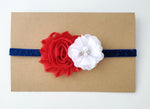 Patriotic Red White and Blue Headband, 4th of July Headband
