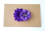 Purple Chiffon Flower Clip