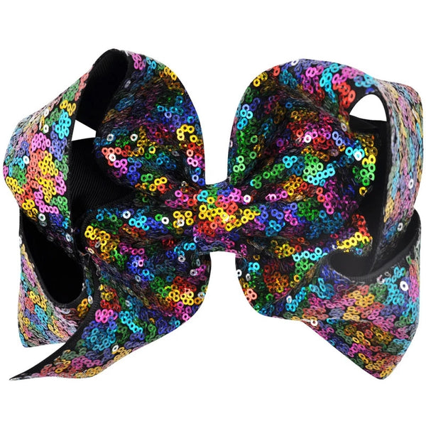 Xtra Large 7" Rainbow Sequin Bow
